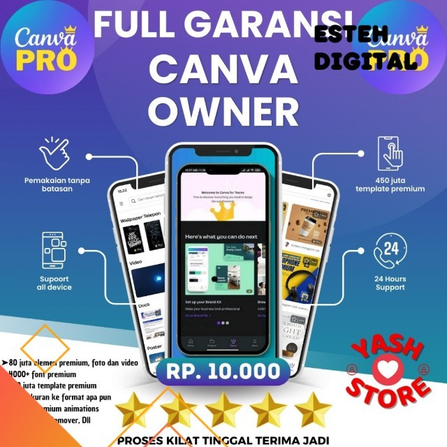 CANVA OWNER/HEAD 1 BULAN DAN 3 BULAN   ES TEHH