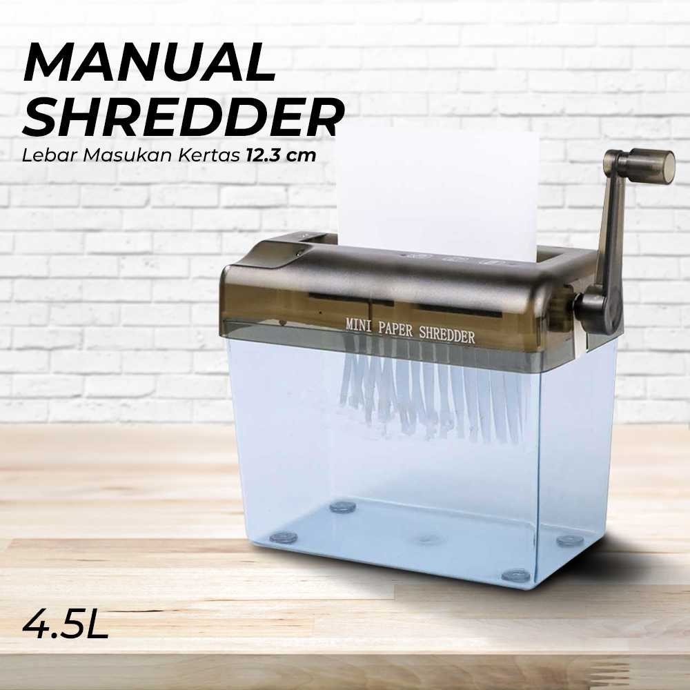 

[ IFFAA ] Penghancur Kertas Manual CD Card Paper Shredder 4.5L - WST-123