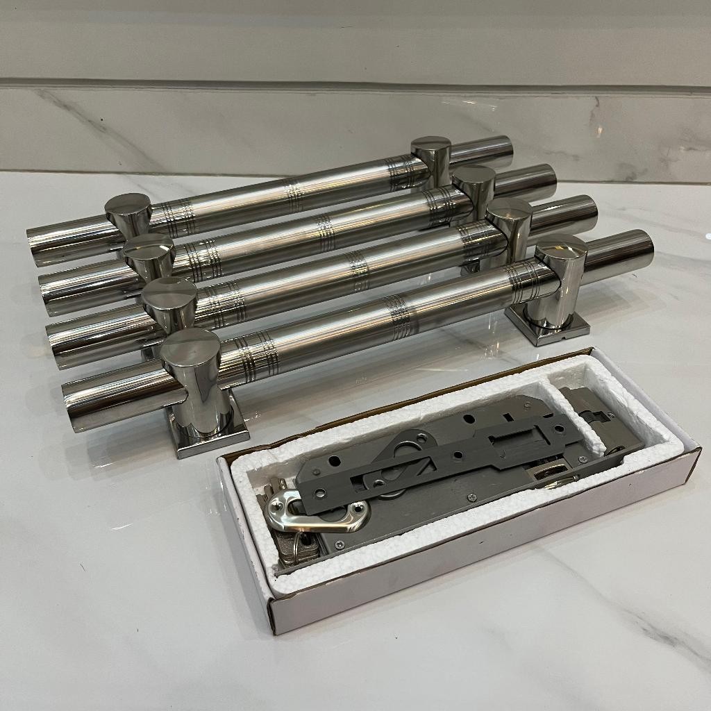 paket 4pcs pegangan pintu handle tarikan pintu terbaru 45cm 60cm suling spb list