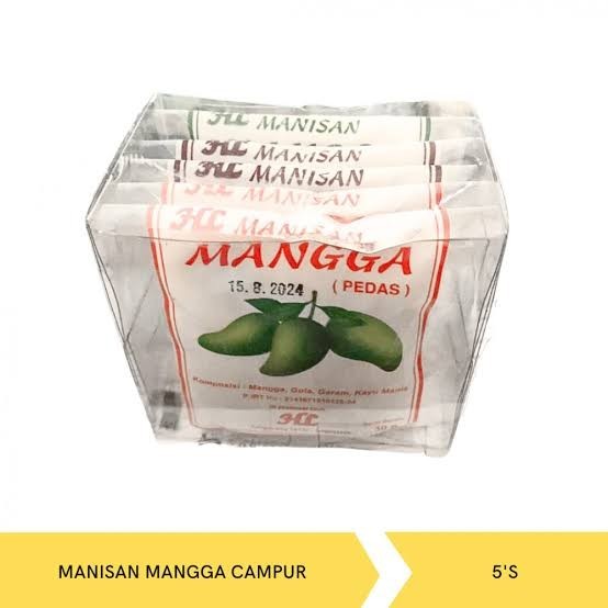 

HL Manisan Mangga Kering Mix 5's - Manalagi ( 30gr x 5 pcs ) - Manisan Mangga Aneka Rasa ( Asin, Manis, Pedas )