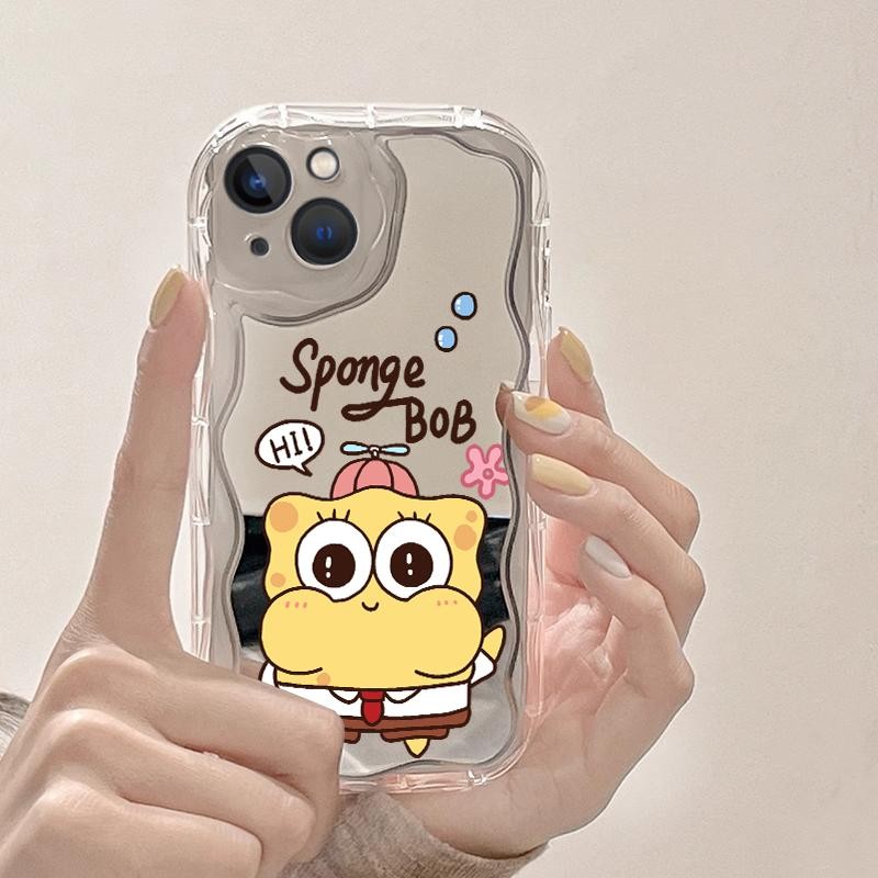 Soft Case For Oppo A93 A94 A95 A96 5G A98 Transparan Antishock Lucu SpongeBob SquarePants Casing Mur