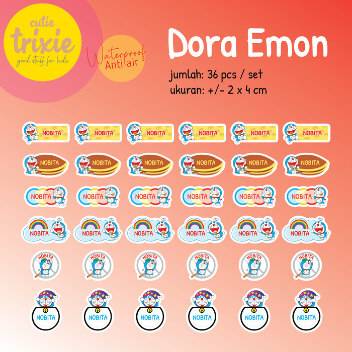 

Sticker Label Nama Anak Dora Emon