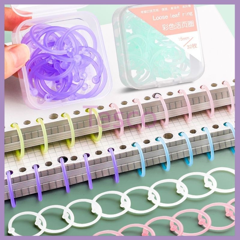 

Tesco Ring Binder Loose Leaf Bahan Plastik Tanpa Melubangi Buku/Set Ring Binder Loose Leaf Warna warni Bahan Plastik Tanpa Melubangi Bukuf Untuk A4/ B5/ A5