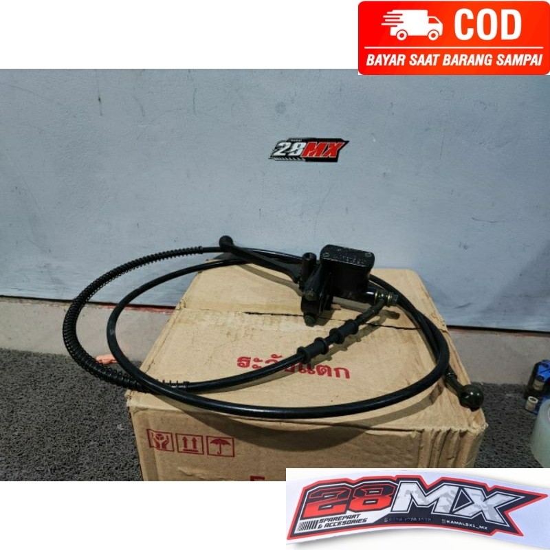 28MX PROMO PAKET MASTER KIRI DAN SELANG REM 2METER UNTUK MODIG CAKRAM ATV MATIC BEBEK DAN MOTOR LAIN