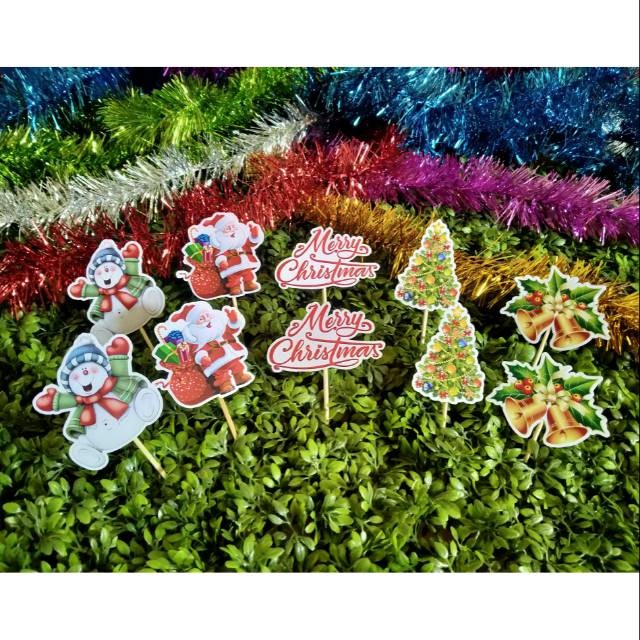 

Cupcake topper Natal / Christmas (10 pcs)