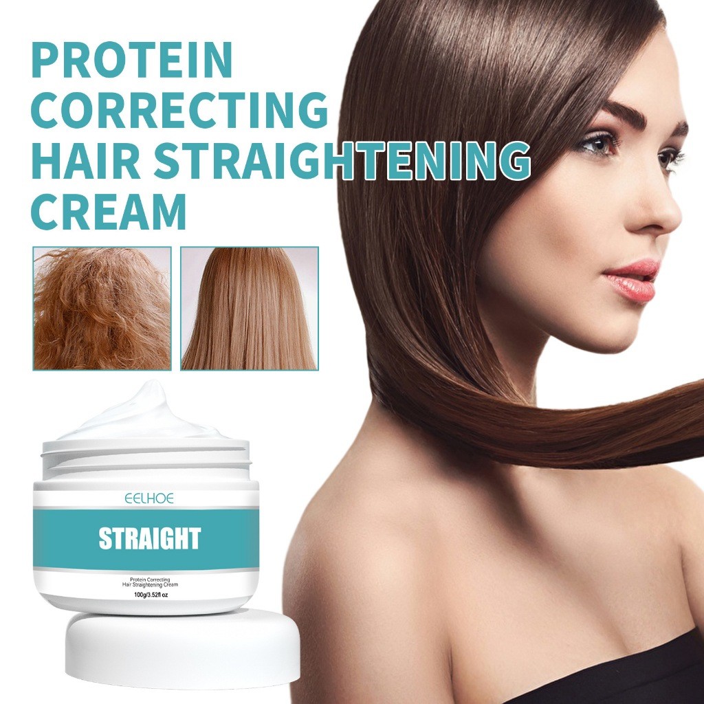 EELHOE Protein Cream Rambut Obat Smoothing Rambut Permanen 100g Krim Pelurus Rambut Cream Smoothing 
