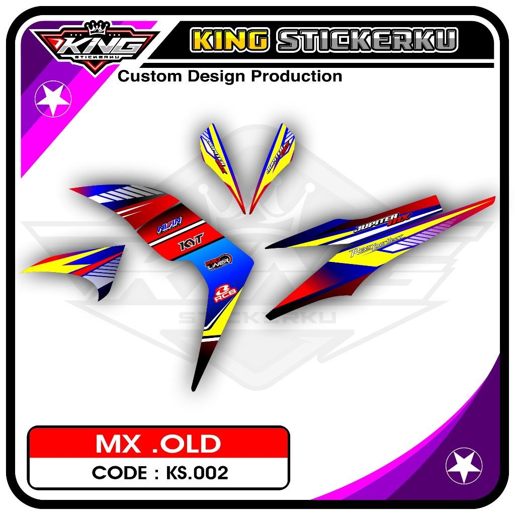Stiker Jupiter Mx Lama/Old - Decal Sticker Striping Jupiter Mx Lama/Old Motif