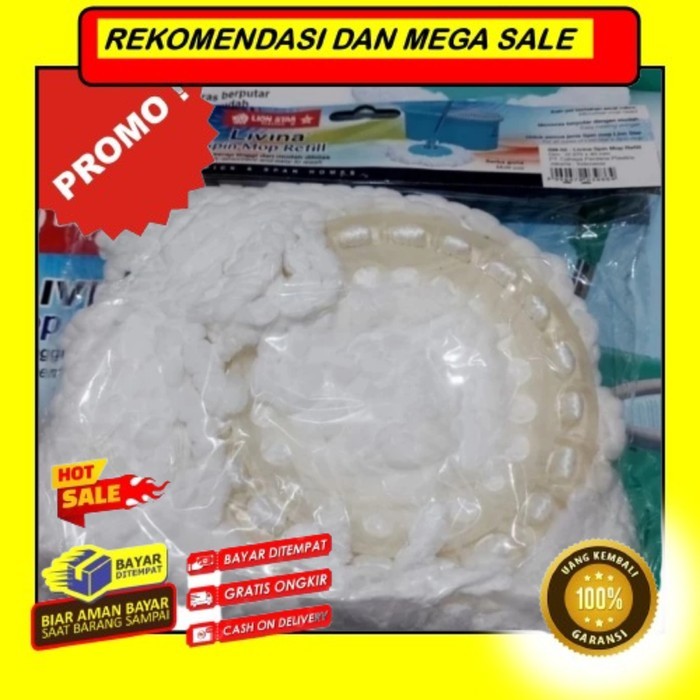 Rekomendasi Termurah Tongkat Alat Pel Lantai / Livina Spin Mop Handle Set Lion Star BM 51 - BM 50 SU