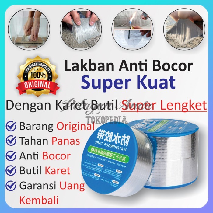 

Lakban Alumunium Foil Anti Air Panas Tahan Bocor Untuk Perbaikan Atap - S 5CM x 3M