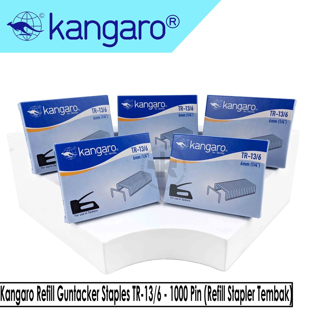 

Kangaro Refill Guntacker Staples TR-13/6 - 1000 Pin (Refill Stapler Tembak)