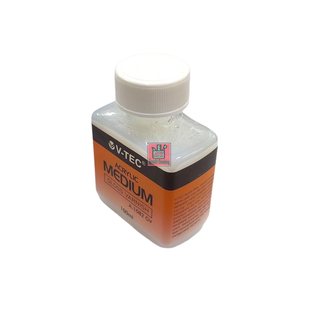 

V-TEC ACRYLIC MEDIUM GlOSS VARNISH A-1082 GV 100ML MEMBERI EFEK WARNA GLOSSY SHAGB
