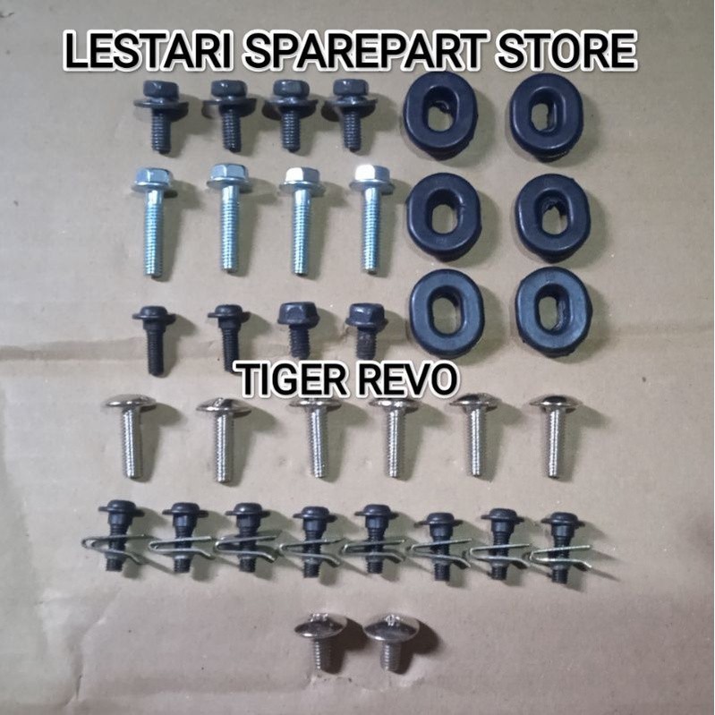Baut body Tiger Revo + karet