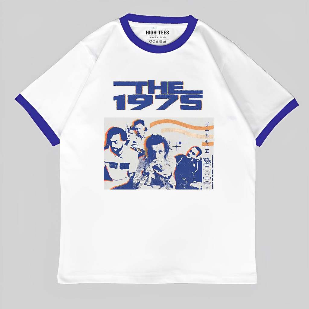 HIGH TEES Kaos Band/ Tshirt Band The 1975 Series Ringer Tee Cotton 24S