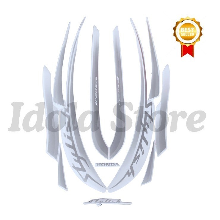 Stiker Striping Motor Scoopy Staylish 2019 Putih Lis Les Body Scoopy Staytlish 2019 Terbaik