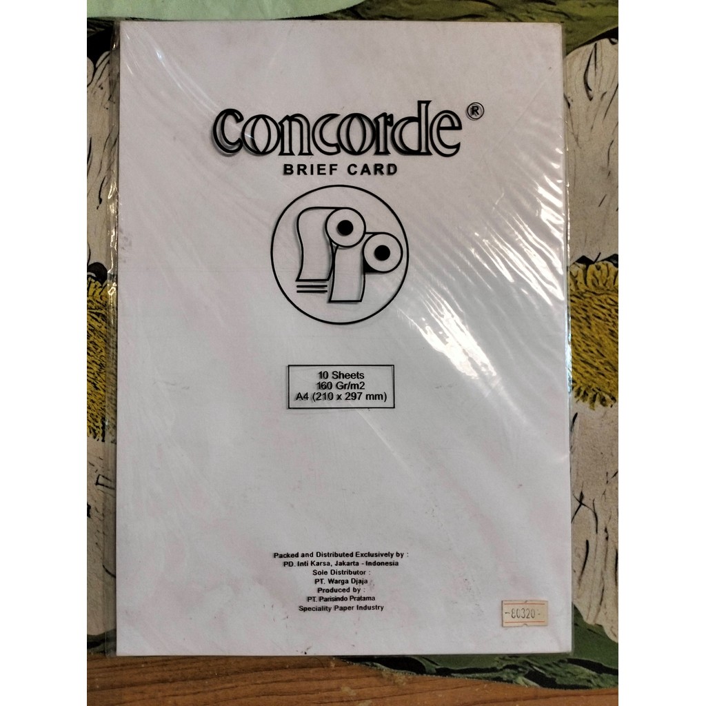 

kertas concorde brief card isi 10 lembar perpak 160gsm murah ukuran A4