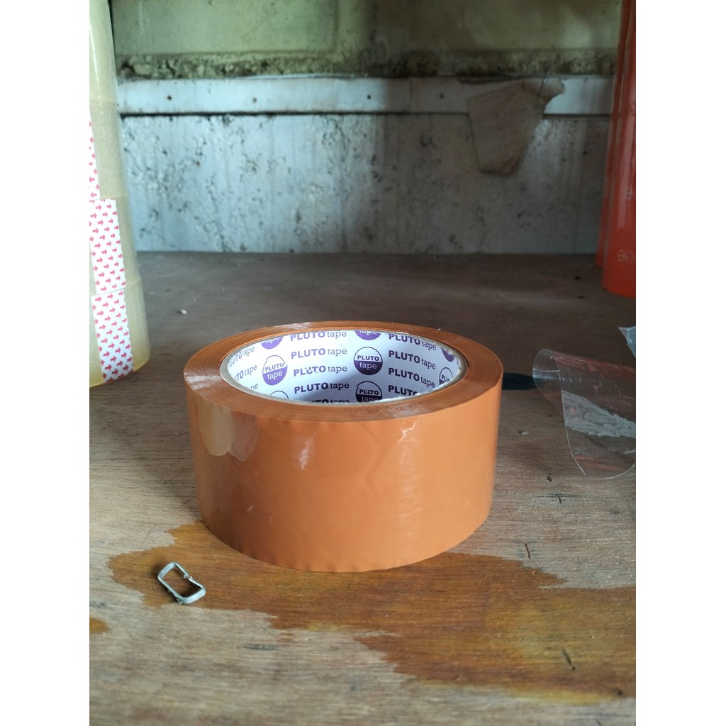 

Lakban Bening dan coklat Lakban Packing 48mm 90-100 Yard Harga Ecer murah Murah