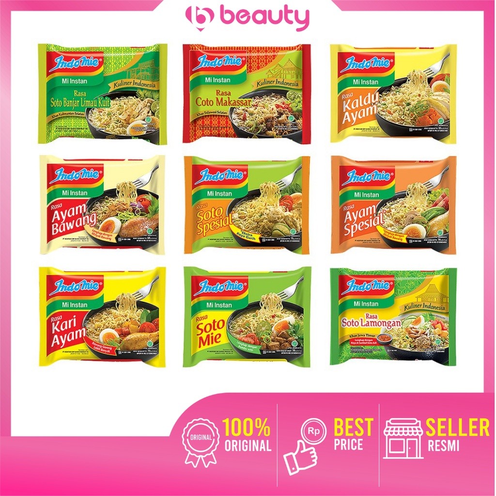 

❤ BEAUTY ❤ INDOMIE Mie Instan / Sedaap Mie Instan / INDOMIE Goreng / INDOMIE Soto / INDOMIE Kaldu Ayam / INDOMIE Kari Ayam / goreng / soto / kari ayam / kari spesial / salero padang / spicy chicken