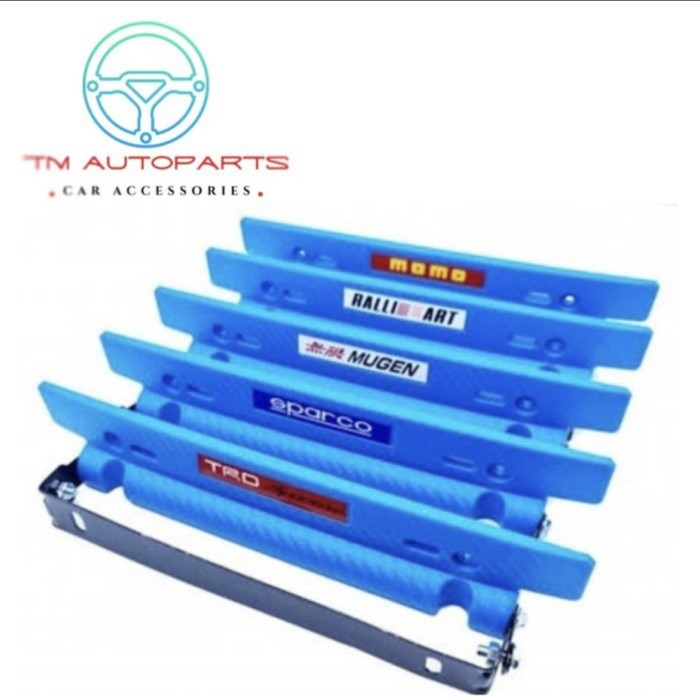 Tatakan dudukan tempat plat nomor mobil JDM racing biru universal - Sparco Litlle_Variasi