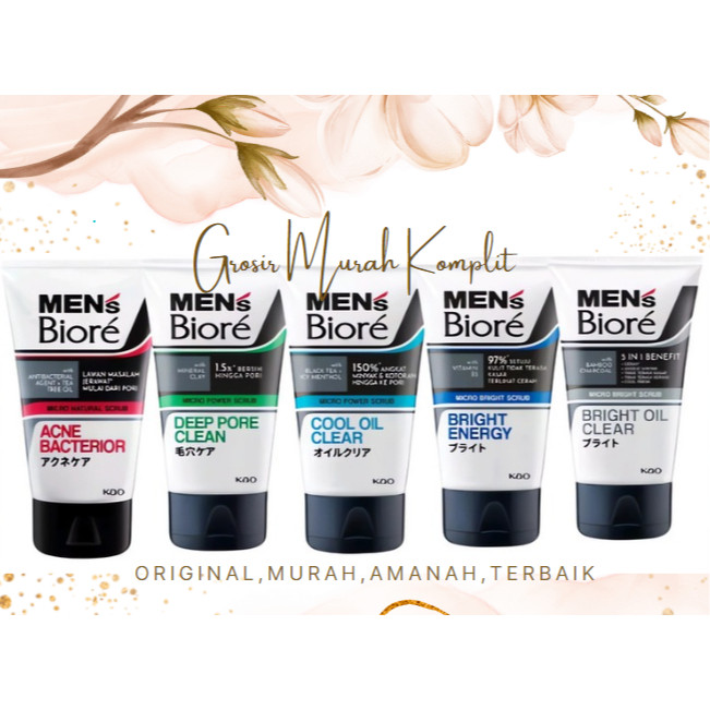 Biore Mens Sabun Cuci Muka / Pembersih Muka 100gr Terlaris