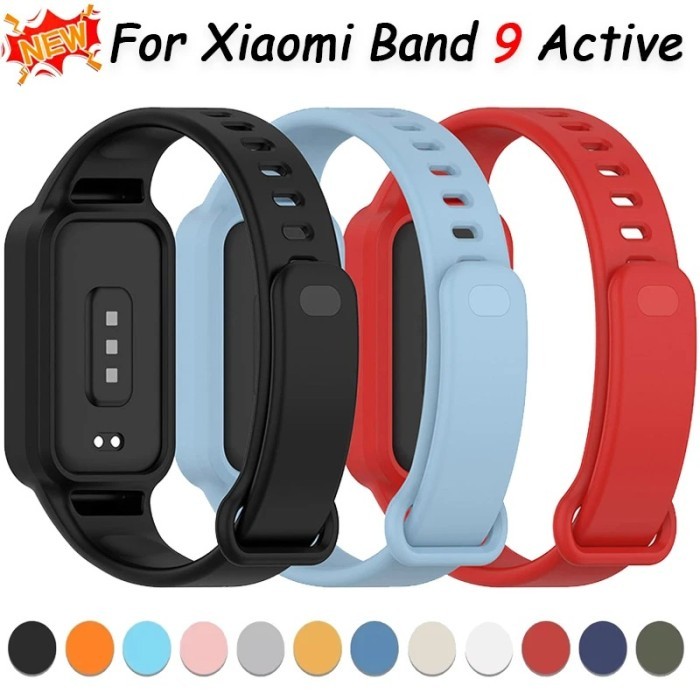 Case Strap TPU Silikon Xiaomi Band 9 Active / Bumper Silicone 2in1 Strap and Case Xiaomi Band 9 Acti