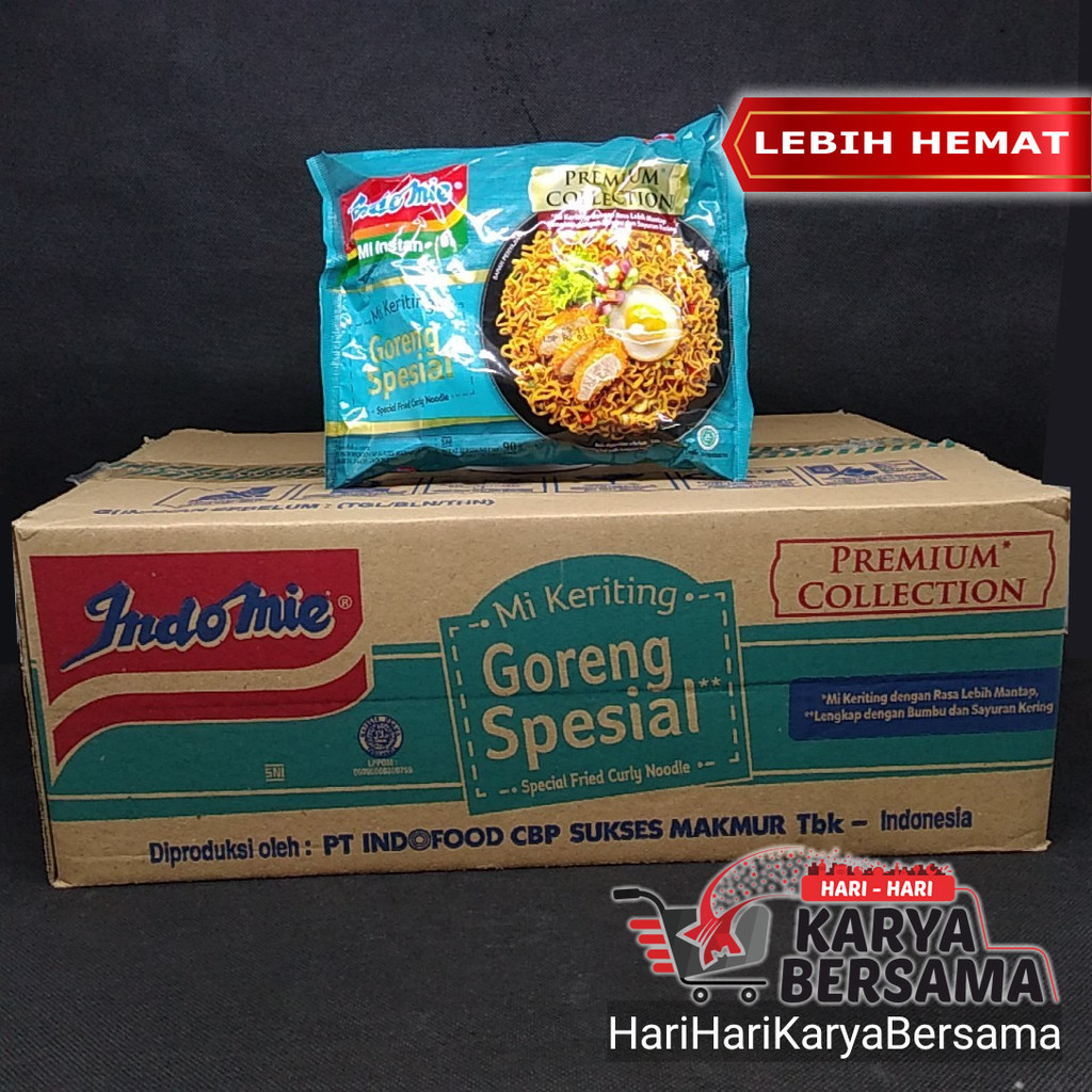 

MIE INSTAN INDOMIE GORENG KERITING GORENG SPESIAL ISI 20 PCS X 90GR - PER KARTON
