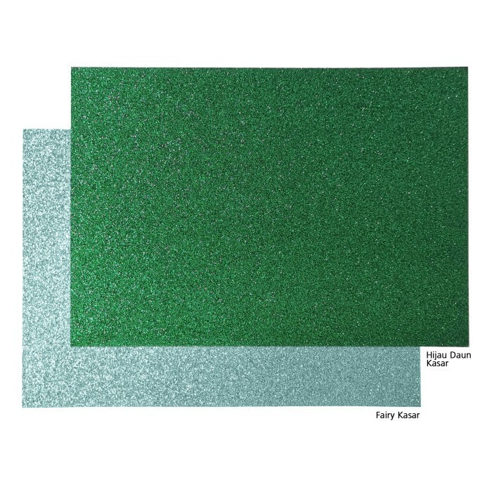 

Kertas Glitter Kasar Paper 300 gsm A4 - Hijau - Grayboard