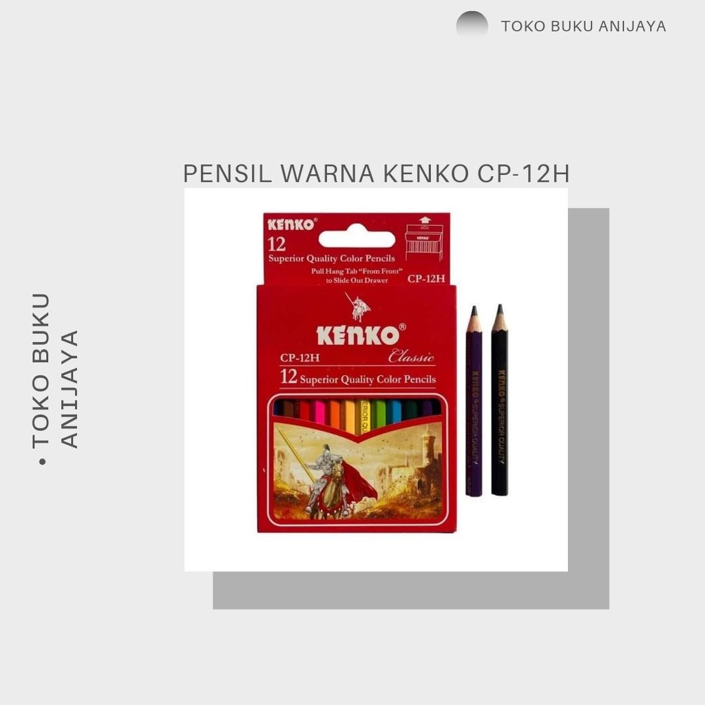 

PENSIL WARNA KUALITAS SUPER SAMPARI MEREK KENKO CP-12H/SPR 1SET ISI 12WARNA Lukisan Stationery