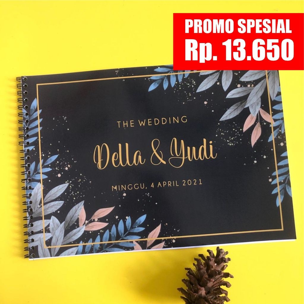 

cetak buku tamu pernikahan murah unik custom nama | seri 3