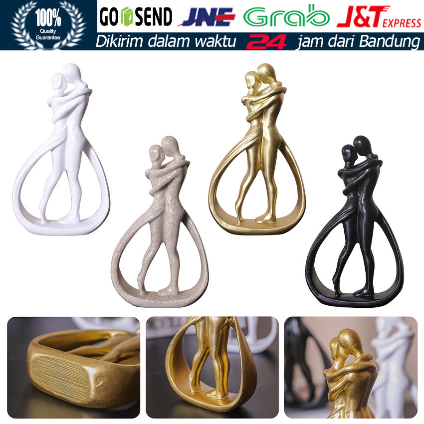 

Resin Couple Figurine Table Centerpiece / Patung Pasangan Dekorasi Meja untuk Rak Buku dan Kantor