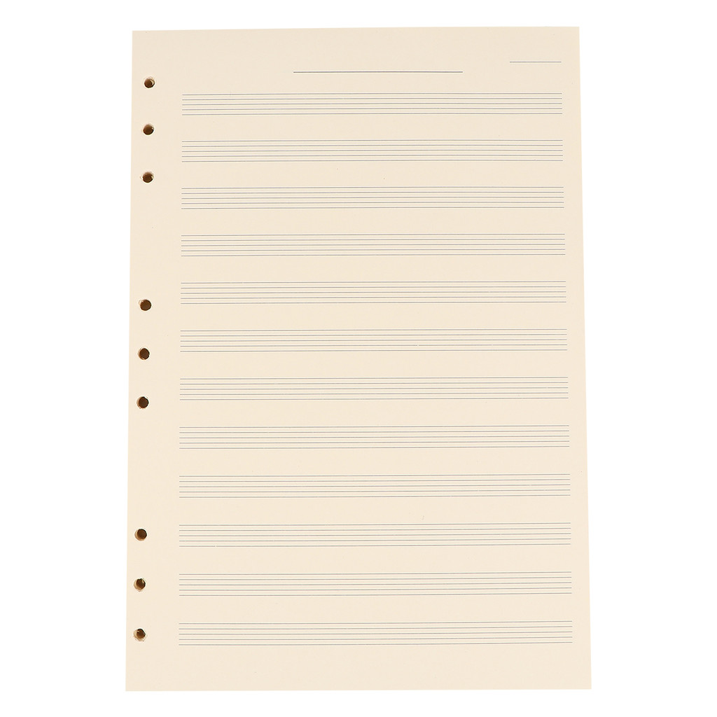 

100 Sheets Music Manuscript Notebook Refill Loose-Leaf Paper for Musicians Notebooks Work