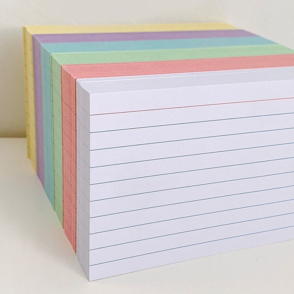 

Multifunctional DIY Index Cards Horizontal Line Colorful Notepad Pocket Paper School Office Accessories Note Cards Writing Paper