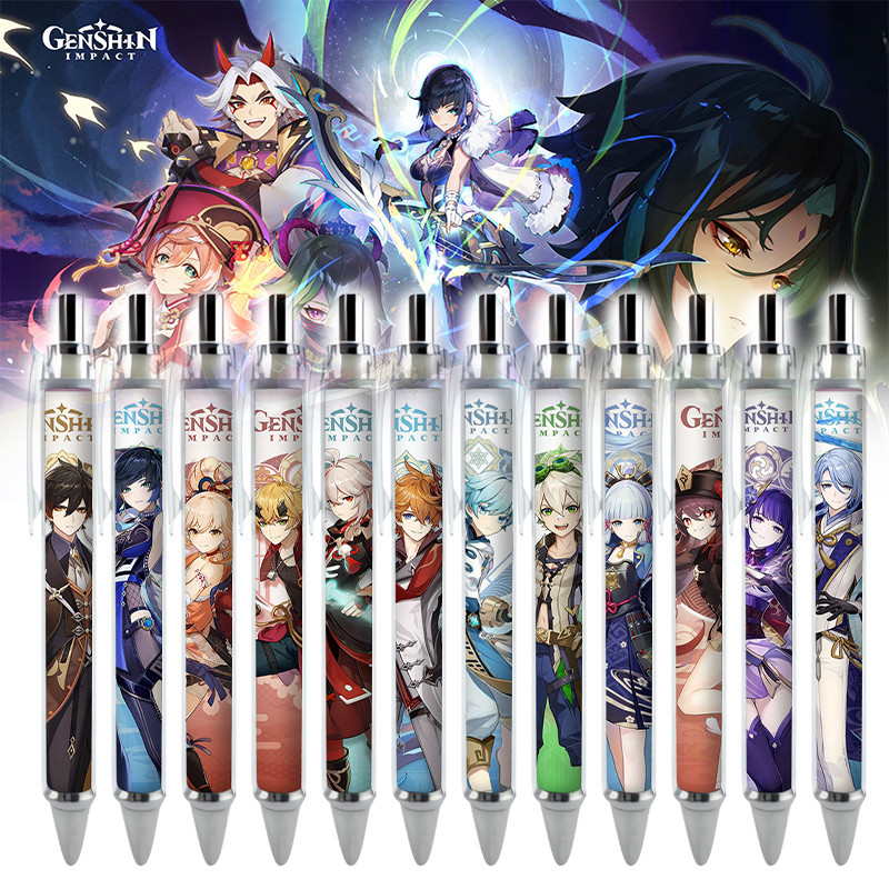 

Genshin Impact Gel Pens Yelan Keadehara Kazuha Kamisato Ayaka Hu Tao Raiden Shogun Bennett Stationery School Writing Supplies