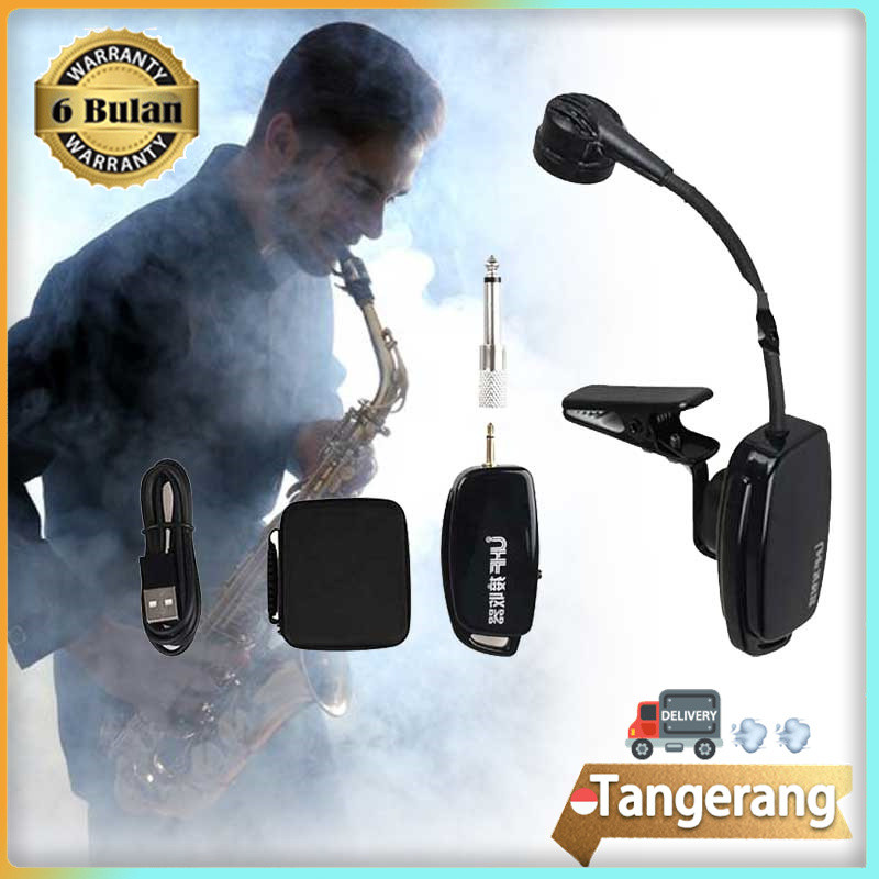 Mic Saxophone Wireless Durable Clip On Holder Clip Wireless Mic Saxophone