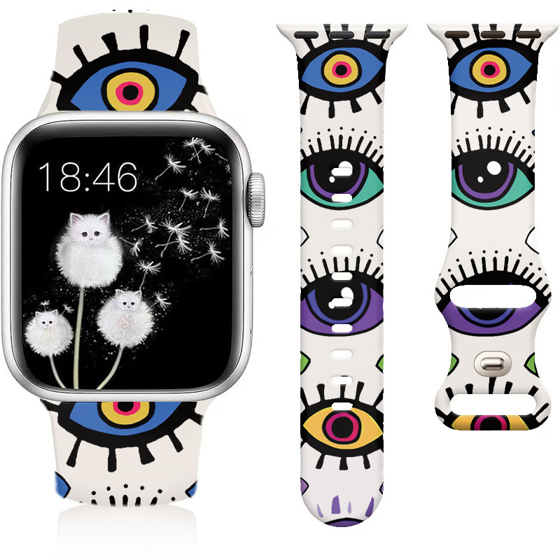 Pola mata Silicone Strap untuk Huawei band 5 6 7 8 9 watch fit 2 3 5 wath gt 4 5 smartwatch strap Pr