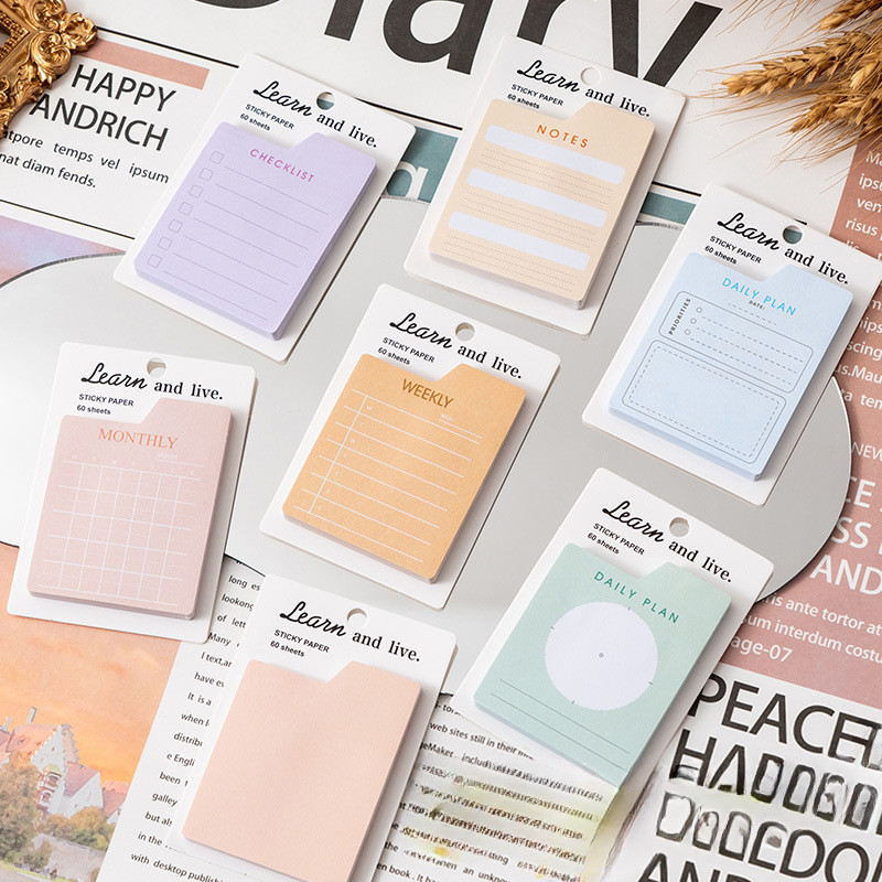 

Plan Note Pad,Multifunctional Day Week and Month Portable Sticky Note List, Notes,Can Be Torn Off N Times Sticky Tabs Stationery