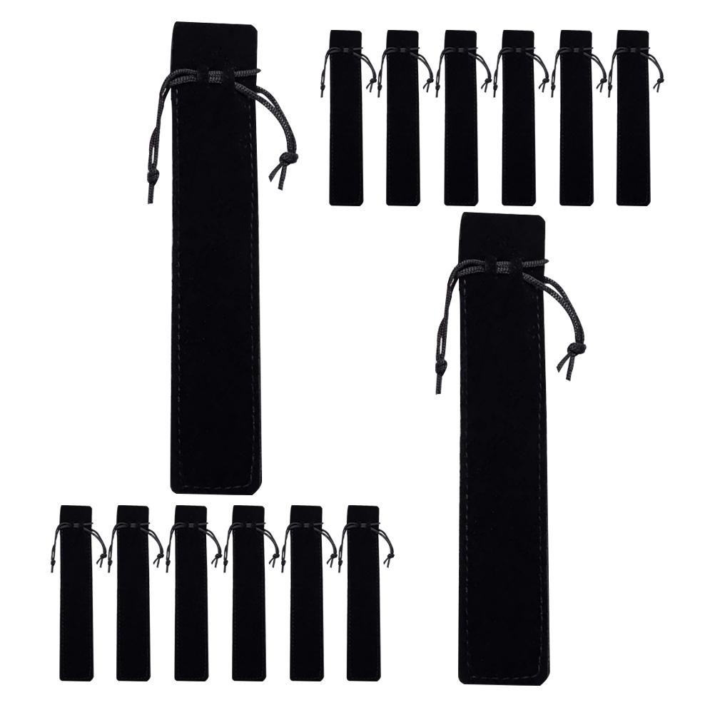 

30 Pcs Pen Cover Drawstring Velvet Bags Flannel Material Pen Pouch Cases Writing truments Protective Bag School Supplies