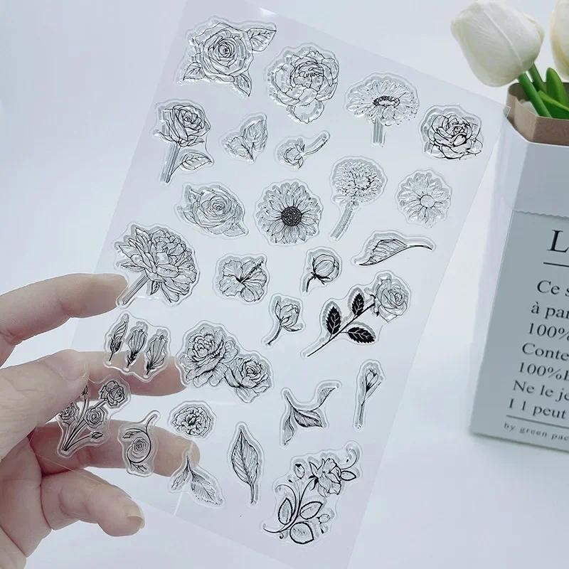 

Stationery Supplies Scrapbooking Embossed Seals Stamp Transparent Silicone Stamp DIY Journal Albums Scrapbook Decoration