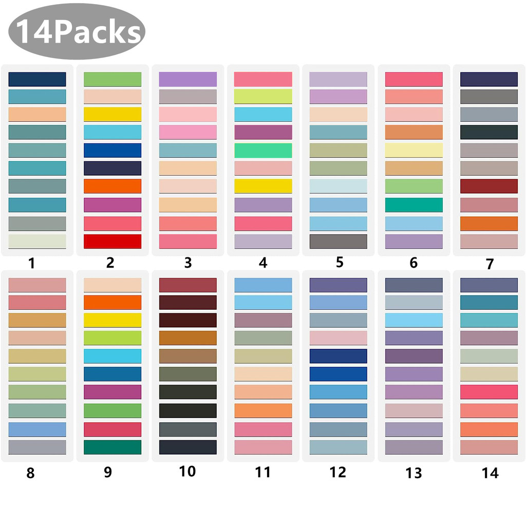 

2800 Sheets Transparent Sticky Notes Self-Adhesive Annotation Books Notepad BookmarksTabs Memo Posted It Pad Index Stationery