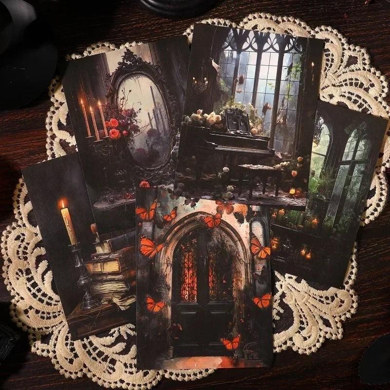 

20Sheets Material Paper Rhapsody Psalm Dark Gothic Retro Style Handbook Handbook Collage Scrapbook cut Writing 175*120mm