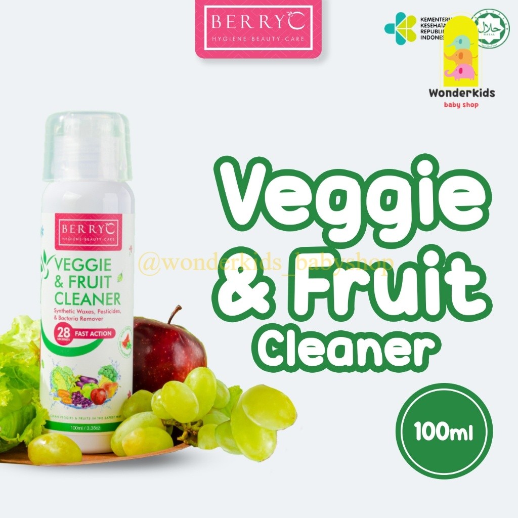 BerryC Pencuci Buah Sayur Salad Organik 100ML- Organic Veggie & Fruit Wash Cleaner For Food and Vege