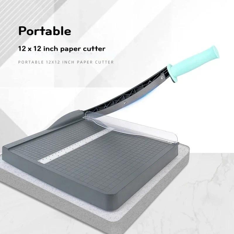 

12 Inch A4 Portable Guillotine Knife Manganese Steel Blade Paper Cutter Suitable for Multiple Materials Office/Home Paper Cutter