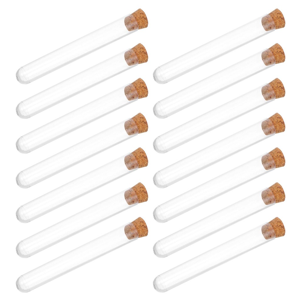

50 Pcs Candy Tubes for Chrismas Seal Clear Test Confections Plastic Lab Child