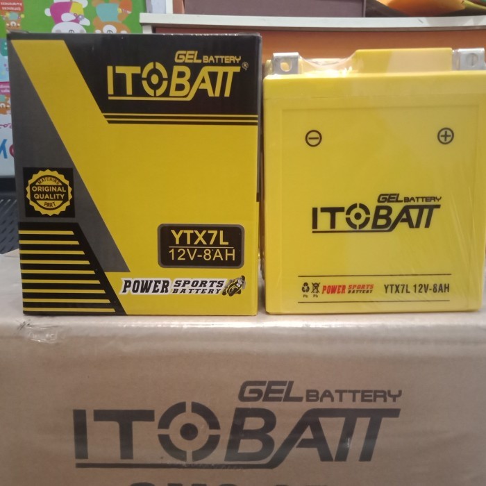 AKI MOTOR VESPA PRIMAVERA ITOBATT YTX7L 12V 8Ah AKI GEL KERING