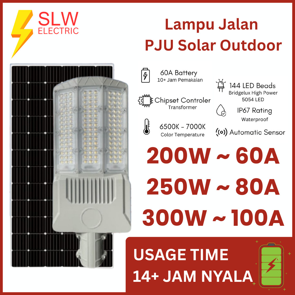Lampu Jalan Solar PJU Tenaga Surya Solar Street Light Waterproof IP67