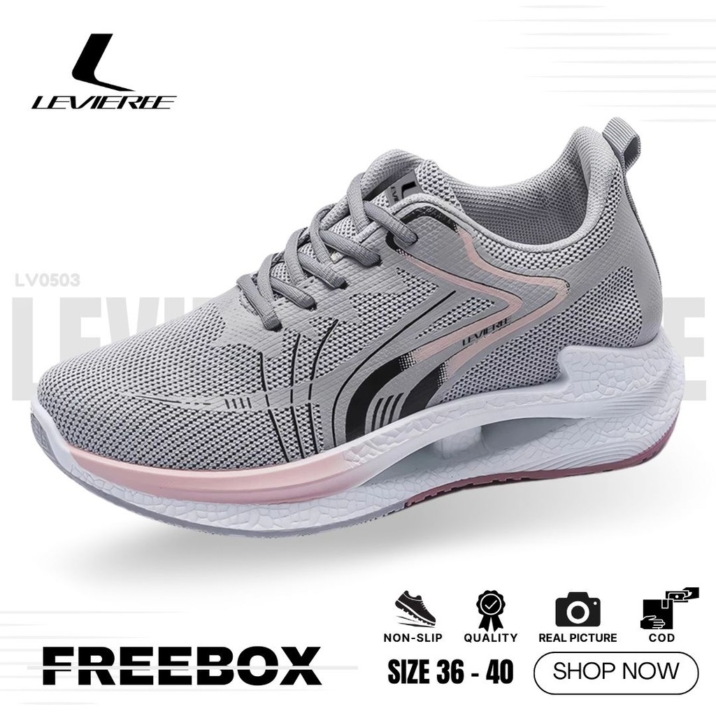 LVR FREE BOX Sepatu Rajut Sepatu Sport Wanita LV0506