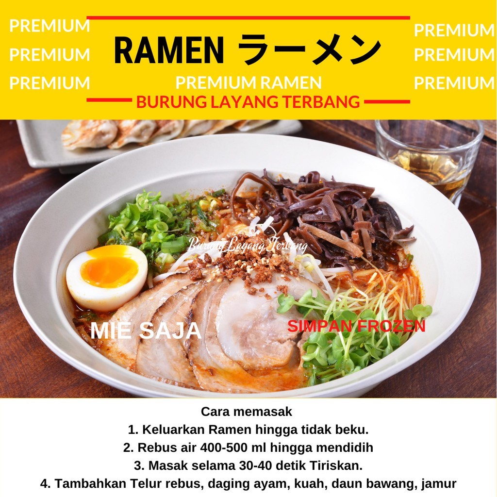 

Ramen Premium (Mie Fresh) Burung Layang Terbang 1kg
