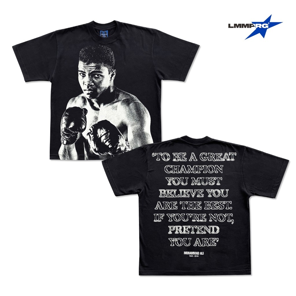 (Fashion) KAOS BAJU MUHAMMAD ALI OVERSIZE BLACK SERIES | LMM PRG
