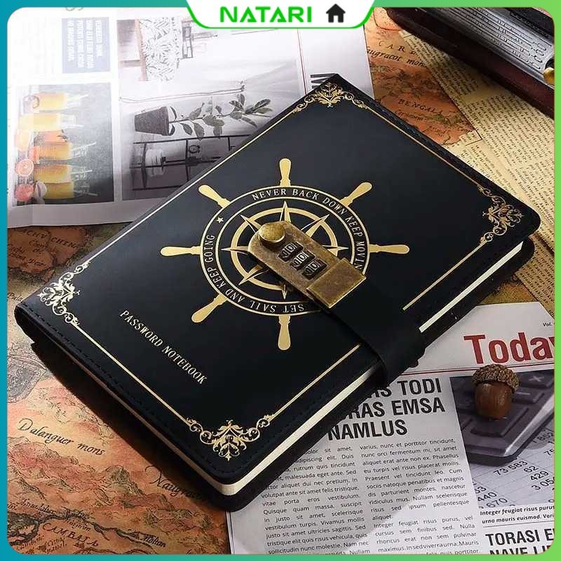 

TODDI Buku Jurnal Leather Vintage Pirate A5 200 Halaman Grid with Lock - 10001
