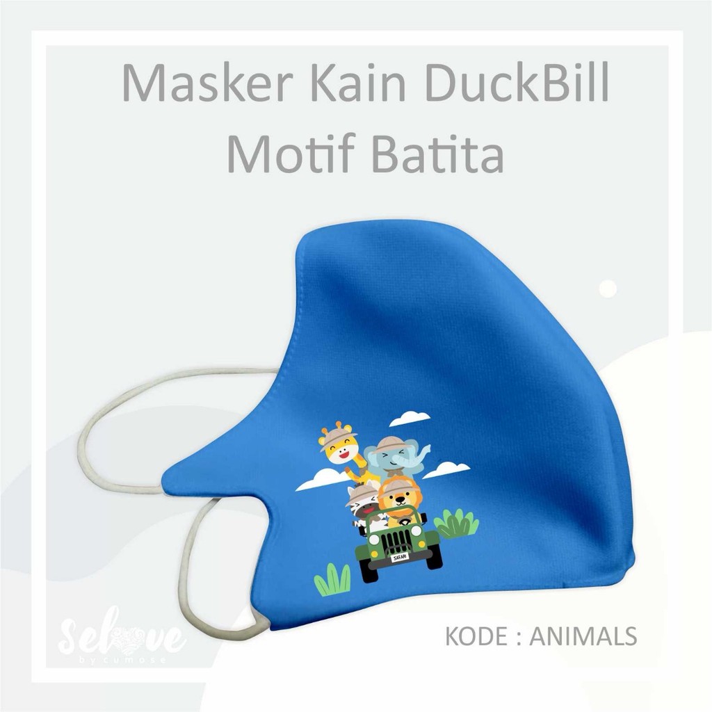 MASKER DUCKBILL KAIN BALITA