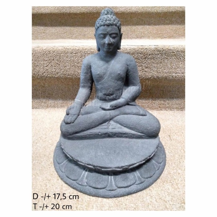 patung budha batu budha duduk dekorasi pajangan souvenir budha statue